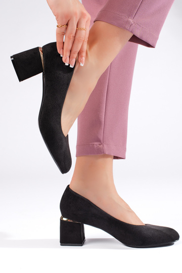 talons hauts en daim noir 2