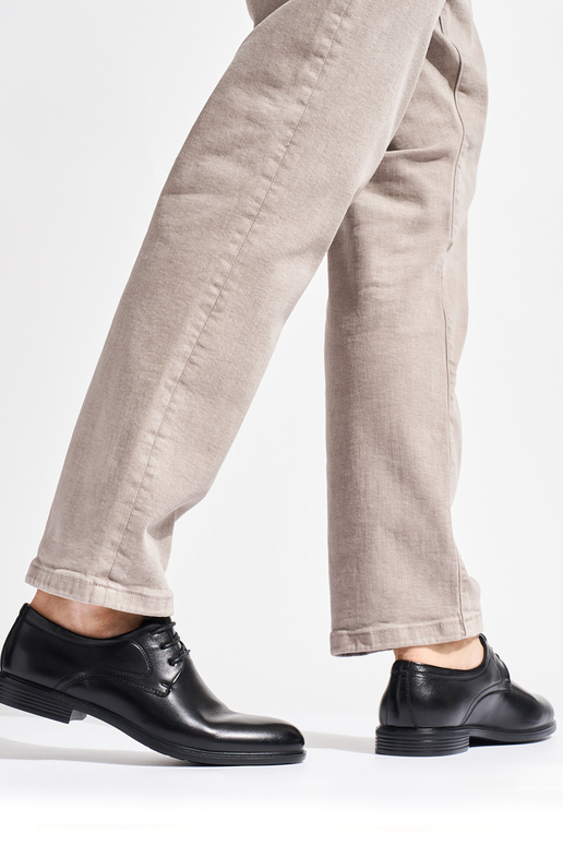 bottines noires pour hommes nouées