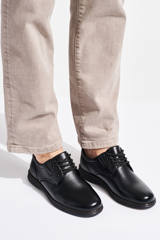 bottines noires pour hommes nouées