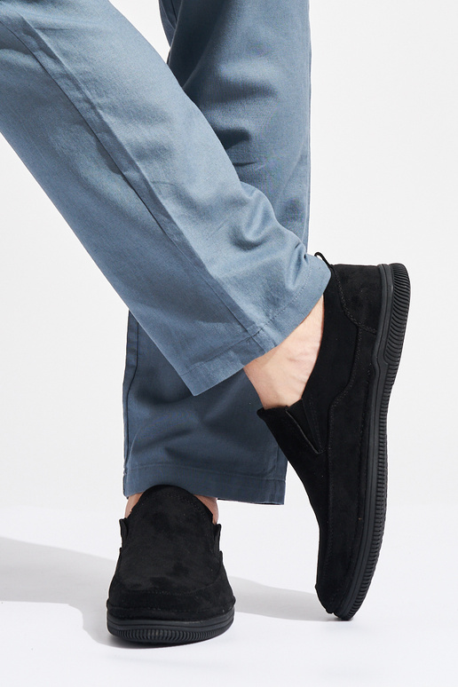 mocassins noirs pour hommes