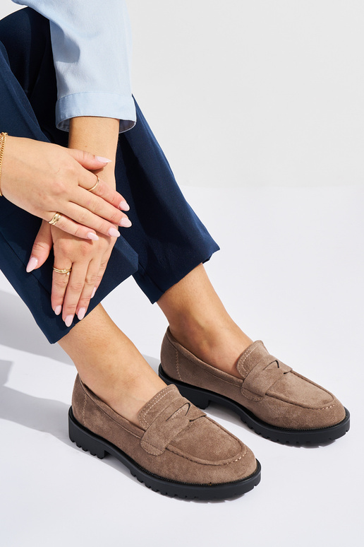 Mocassins en daim pour femme