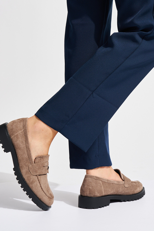 Mocassins en daim pour femme