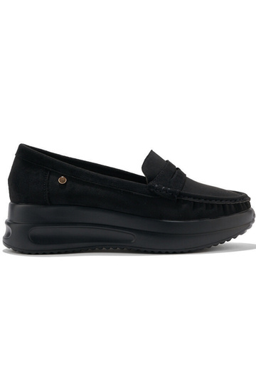 mocassins en daim noir avec...