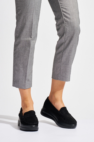 mocassins en daim noir avec... 2