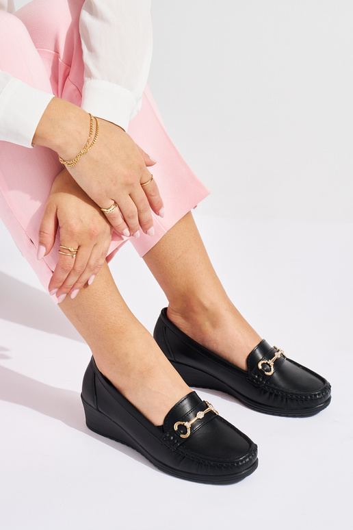 mocassins pour femmes noirs sur coin...