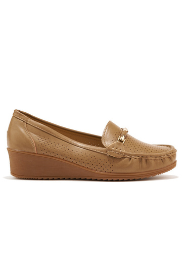 mocassins marron ajourés à...