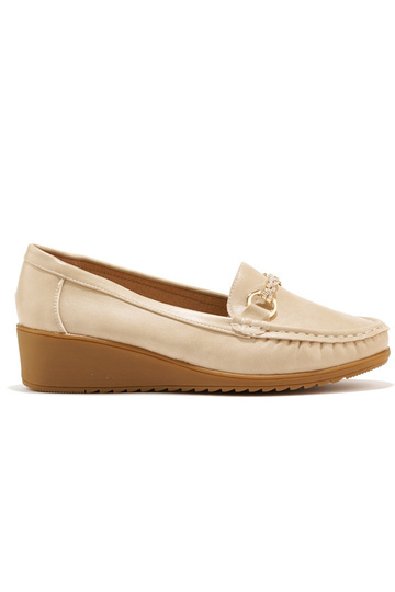 mocassins femme beiges sur...