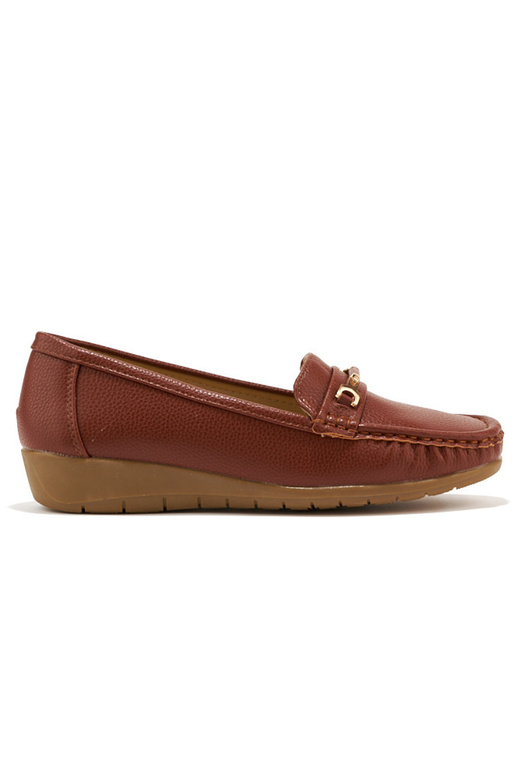 mocassins femme marron ze zdobieniem