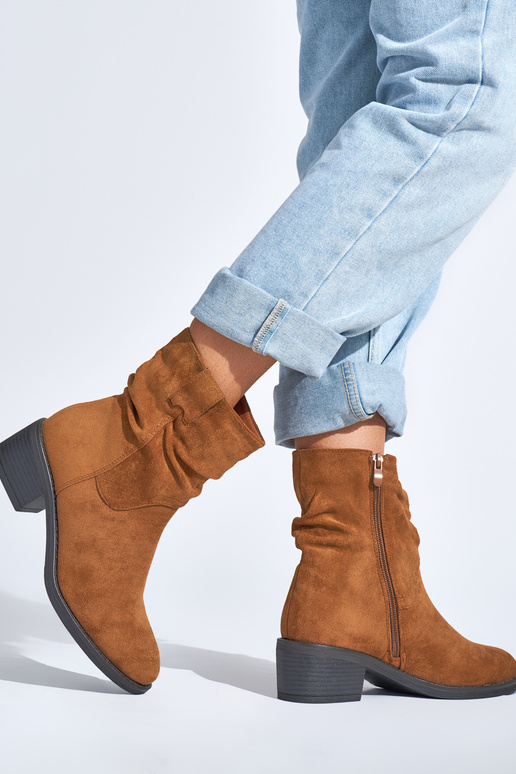 bottes style cowboy marron