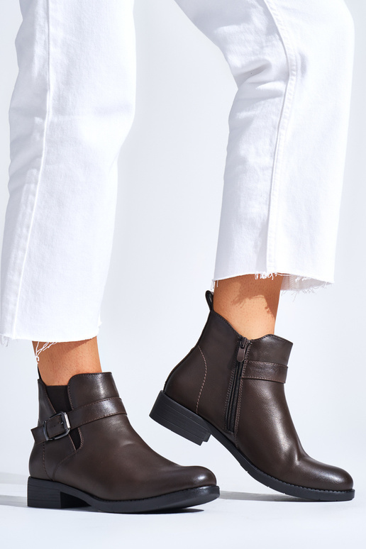 chaussures femme marron plates