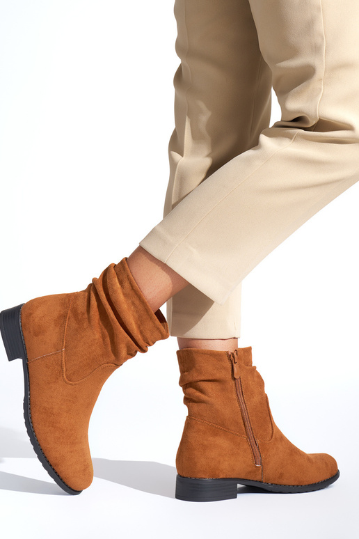 bottes style cowboy marron