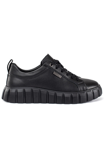 bottines en cuir noir à...