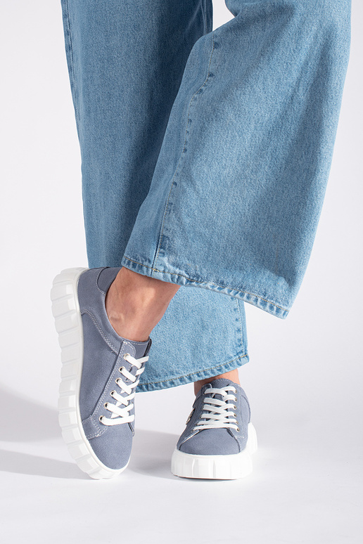 bottines bleu clair à plateforme Cuir... bottines bleu clair à plateforme Cuir...