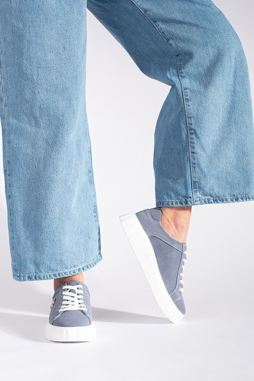 bottines bleu clair à plateforme Cuir... bottines bleu clair à plateforme Cuir...