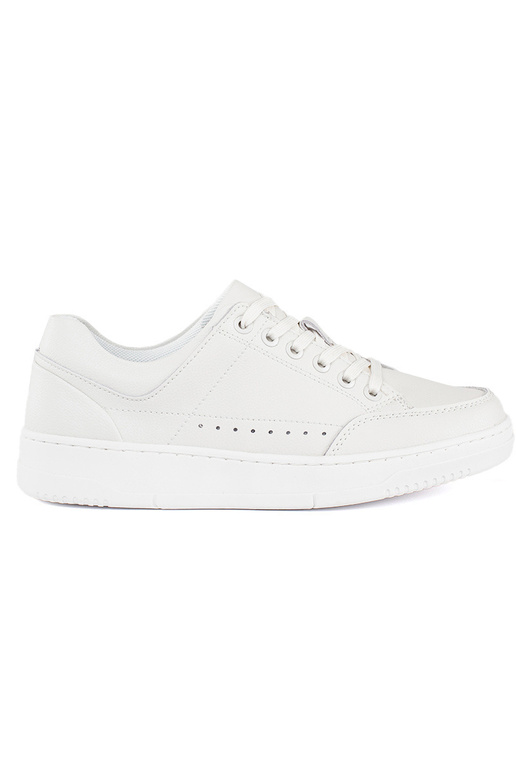 chaussures en cuir blanc à plateforme...