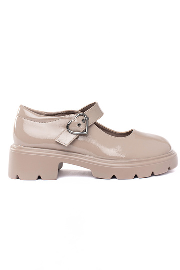 mocassins beiges effet...