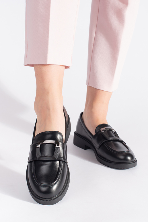 mocassins femme noirs avec boucles mocassins femme noirs avec boucles