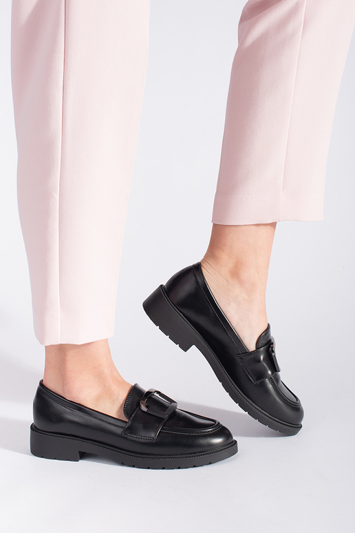 mocassins femme noirs avec boucles mocassins femme noirs avec boucles