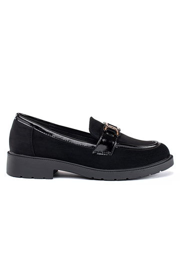 mocassins en cuir verni...