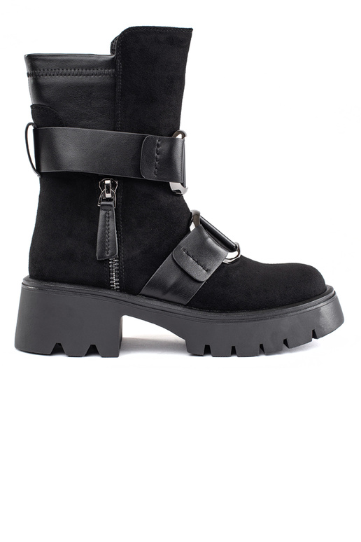 couleur noire en daim Chaussures de...