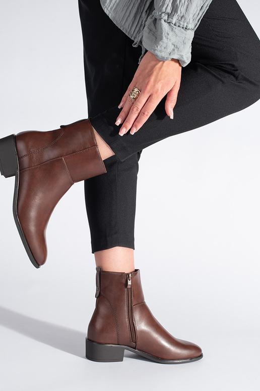 Bottines en cuir marron Sergio Leone