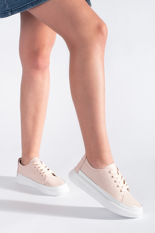 Chaussures en cuir ajouré rose Sergio... Chaussures en cuir ajouré rose Sergio...