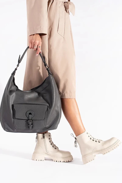 Peau beige attaché Chaussures de femme