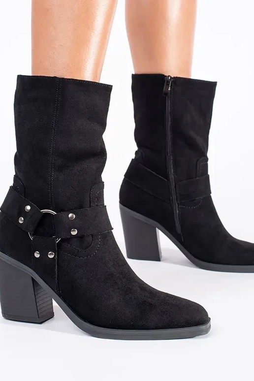 en daim couleur noire bottes en daim couleur noire bottes