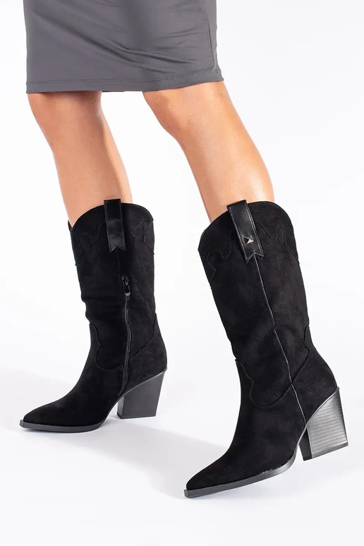 couleur noire en daim des bottes de... couleur noire en daim des bottes de...