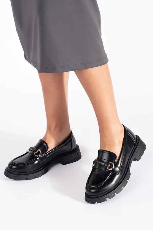 couleur noire élégant mocassins pour... couleur noire élégant mocassins pour...