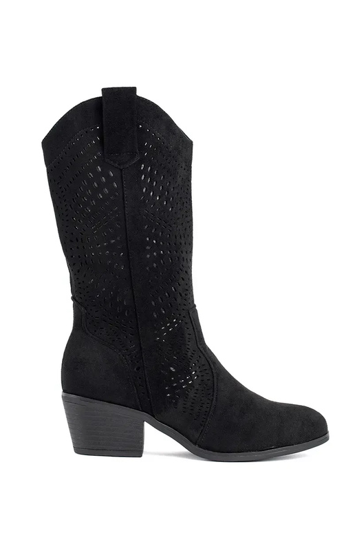 couleur noire ajouré des bottes de...