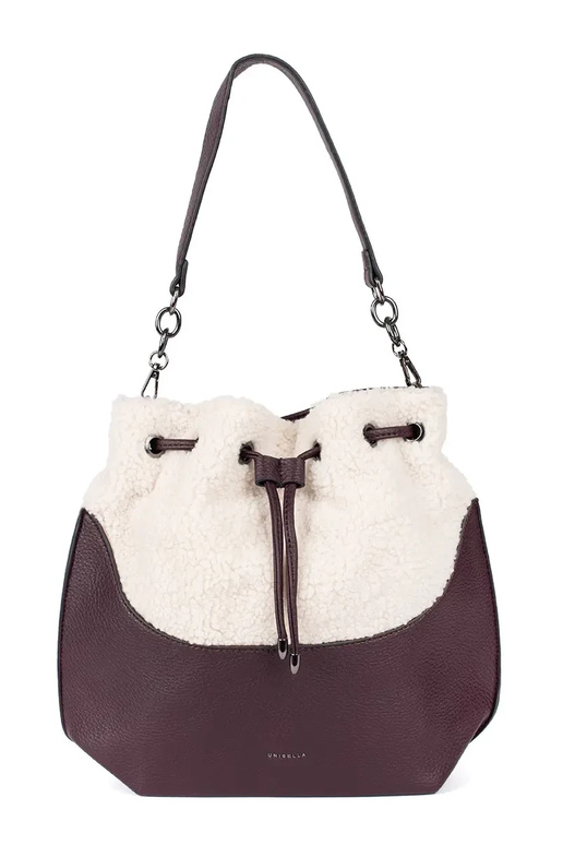 Sac à main élégant en fourrure marron...