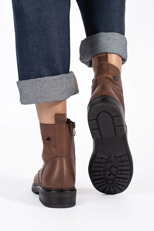 Chaussures marron à lacets pour...