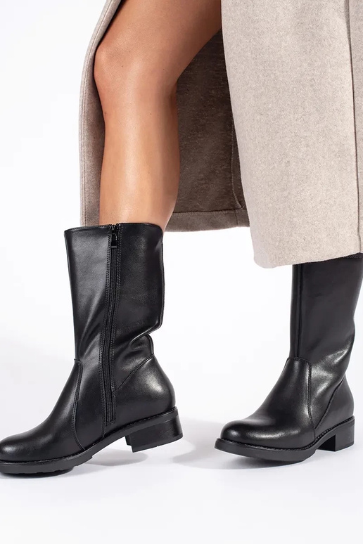 chaussures femme en cuir noir Sergio...