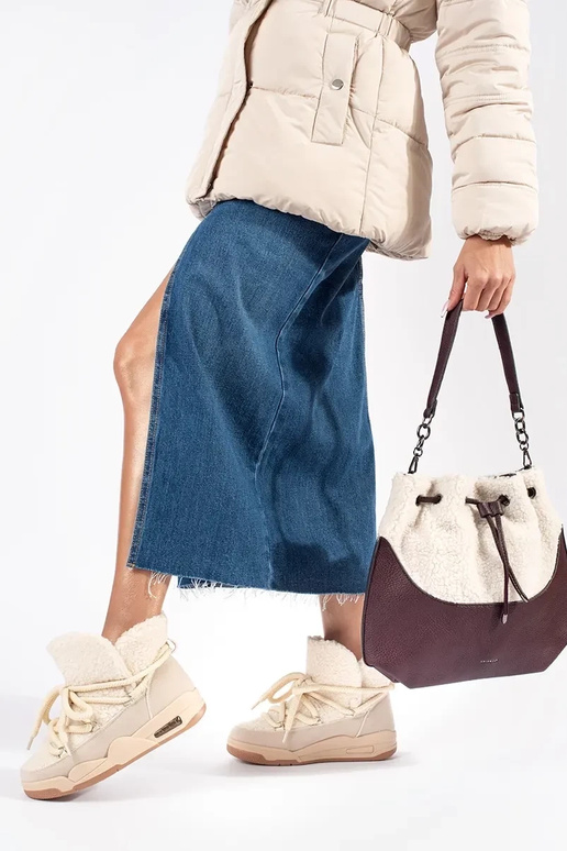 Bottes de neige beige pour femmes à... Bottes de neige beige pour femmes à...