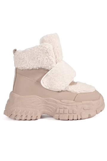 beige Bottes de neige avec...