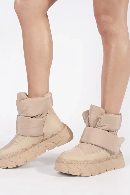 Bottes de neige beige pour femmes à... Bottes de neige beige pour femmes à...