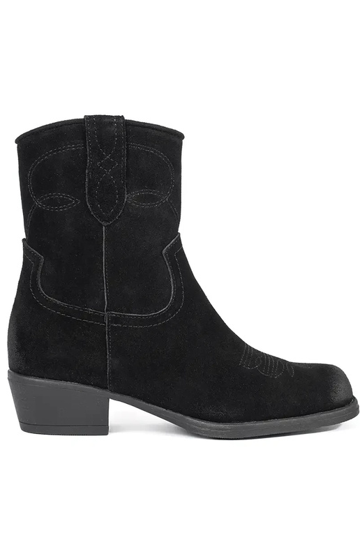 Bottes de cow-boy en cuir noir Sergio...