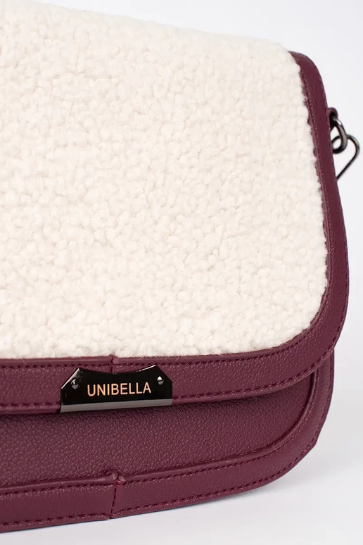 Sac à main bourgogne avec fourrure