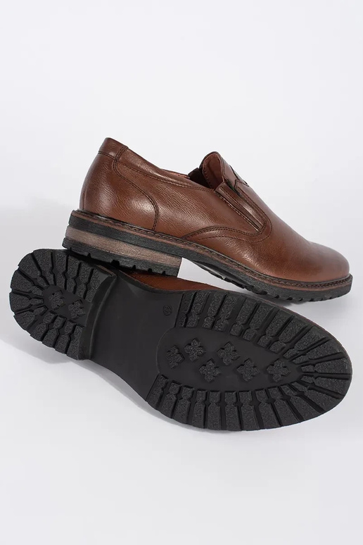 Baskets boutonnées marron