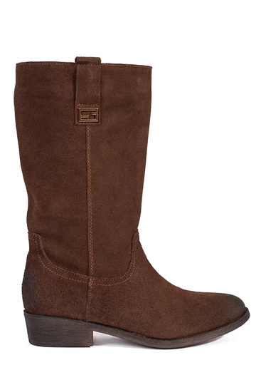 marron peau bottes typu des...