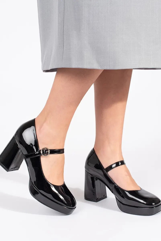 Bottines à talon avec boucle en...