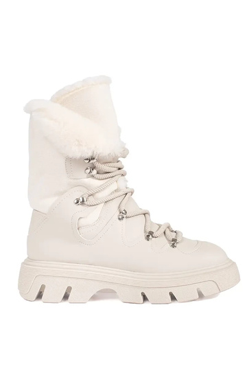 beige lacé Bottes de neige...