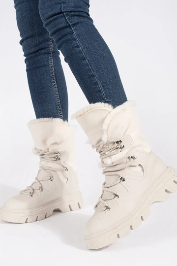 beige lacé Bottes de neige... 2