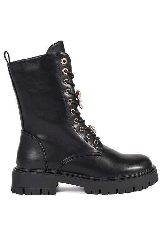 Chaussures compensées à lacets noires Chaussures compensées à lacets noires