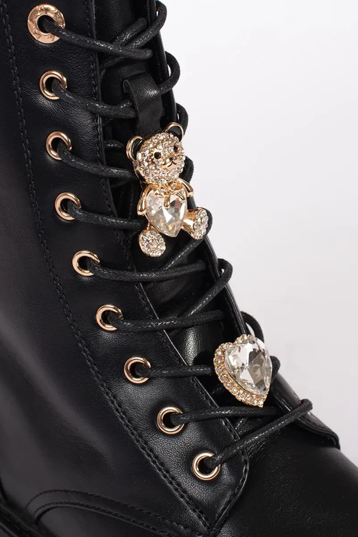 Chaussures compensées à lacets noires Chaussures compensées à lacets noires