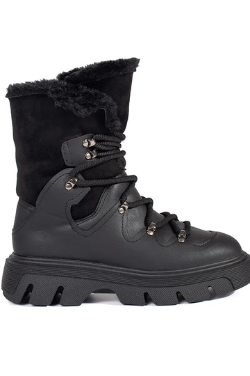 couleur noire lacé Bottes...