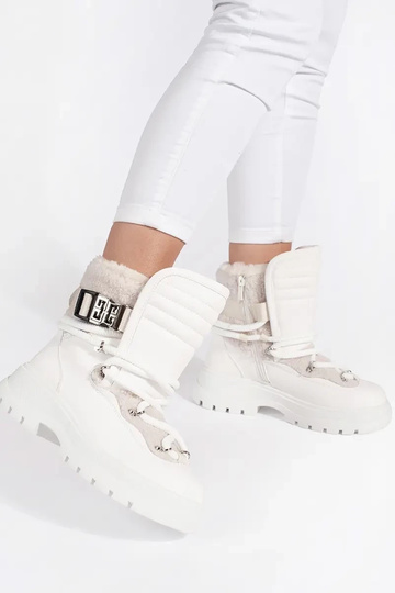 couleur blanche Bottes de... 2
