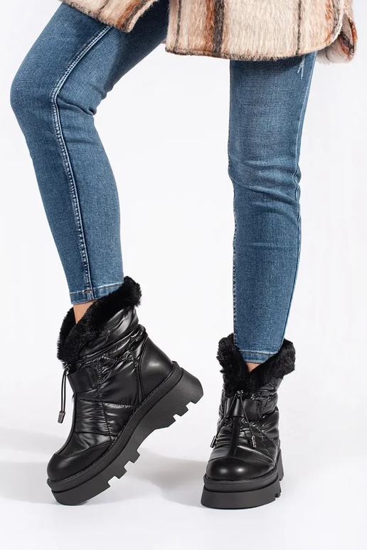 couleur noire Bottes de neige pour...