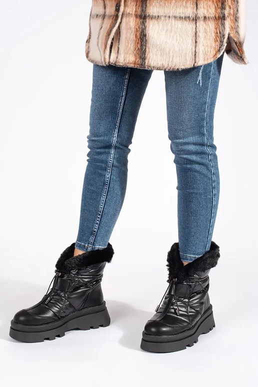 couleur noire Bottes de neige pour...